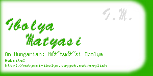 ibolya matyasi business card